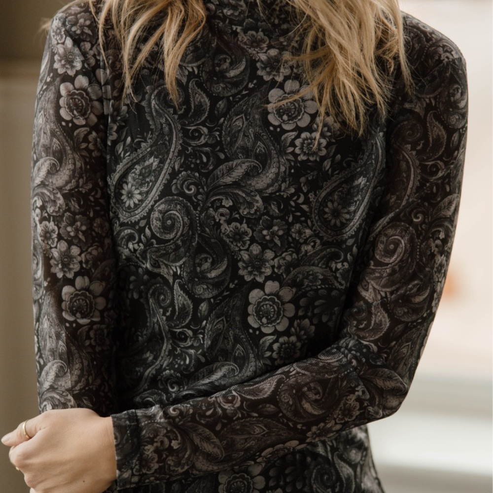 Floral Paisley Long Sleeve Top